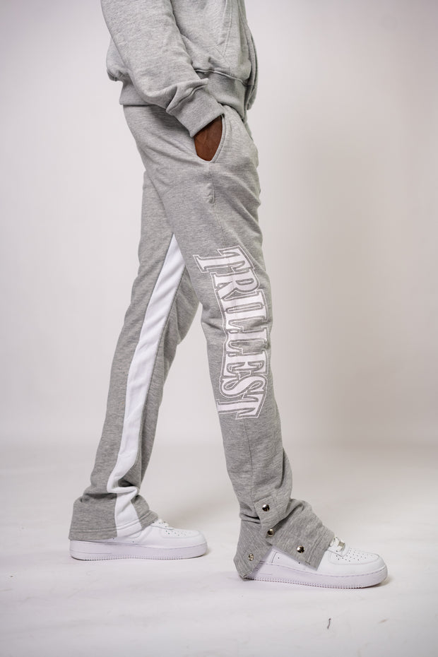 Trillest Flare Pants 3 Button - Gray\White