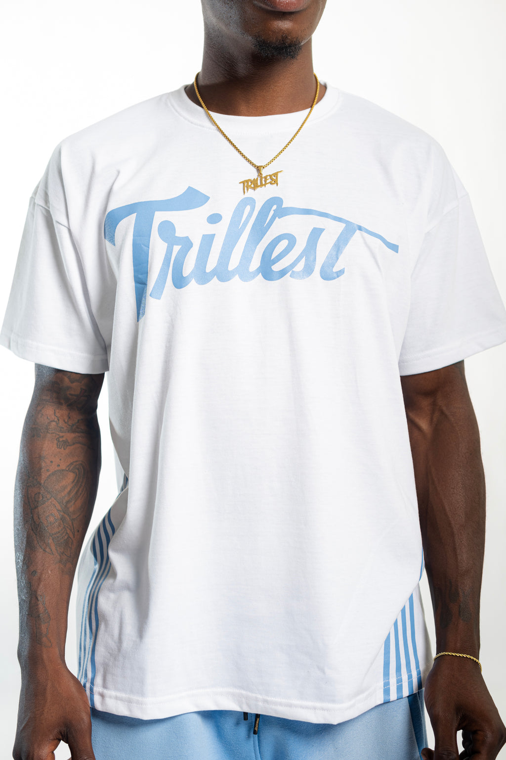 4 Stripes Trillest Tee - White/Sky