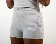 Sleeveless Hooded Short Set - Gray