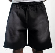 Cutoff 4-Stripes Sun Dried Shorts - Black/White