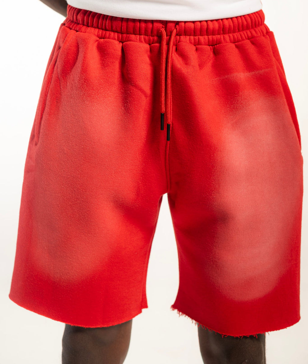 Cutoff 4-Stripes Sun Dried Shorts - Red/White