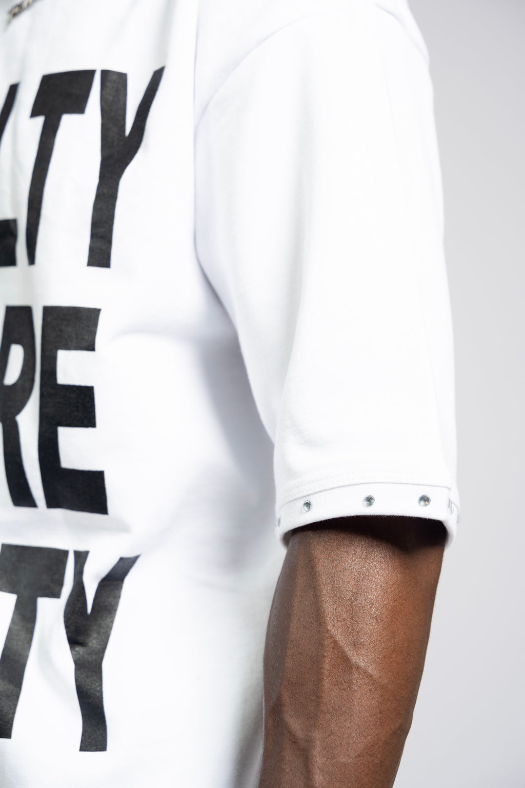 Loyalty Royalty Shirt - White/Black (Drop Shoulder Boxy)