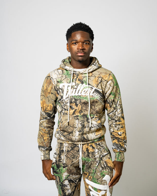 Trillest Puff Print Hoodie - Camo/White