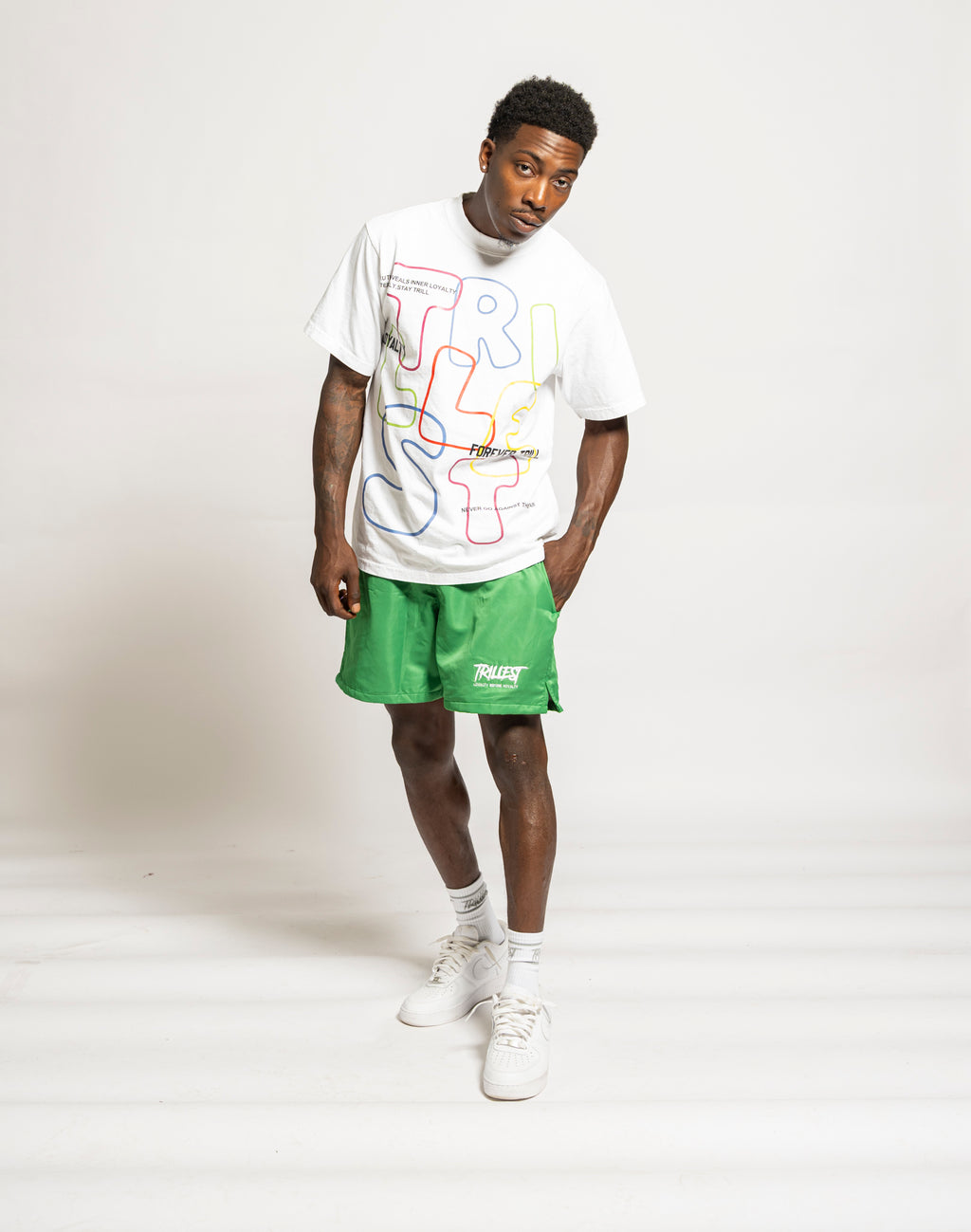 Signature Trillest Logo Shorts - Green
