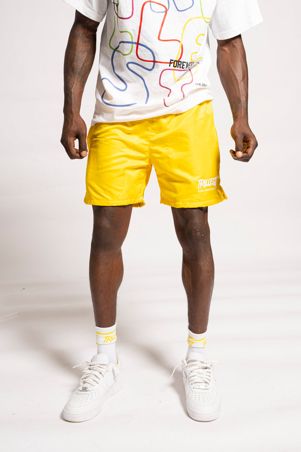 Signature Trillest Logo Shorts - Yellow