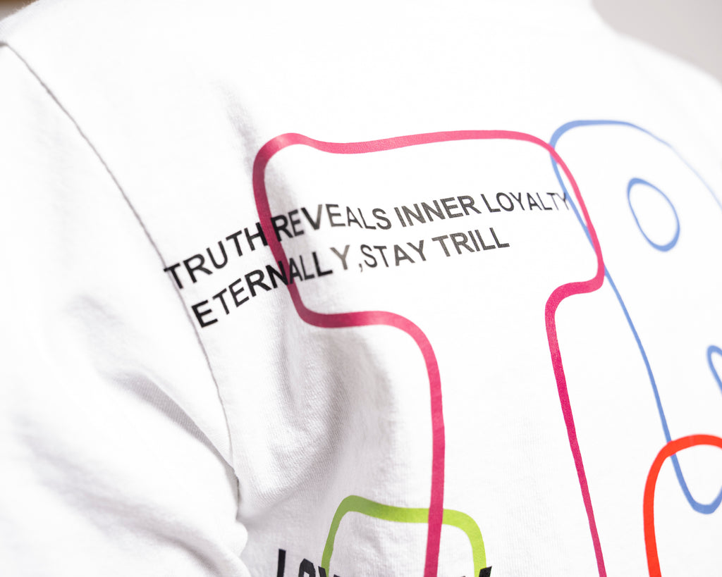 Multi Color T-Shirt (Boxy Fit)- White