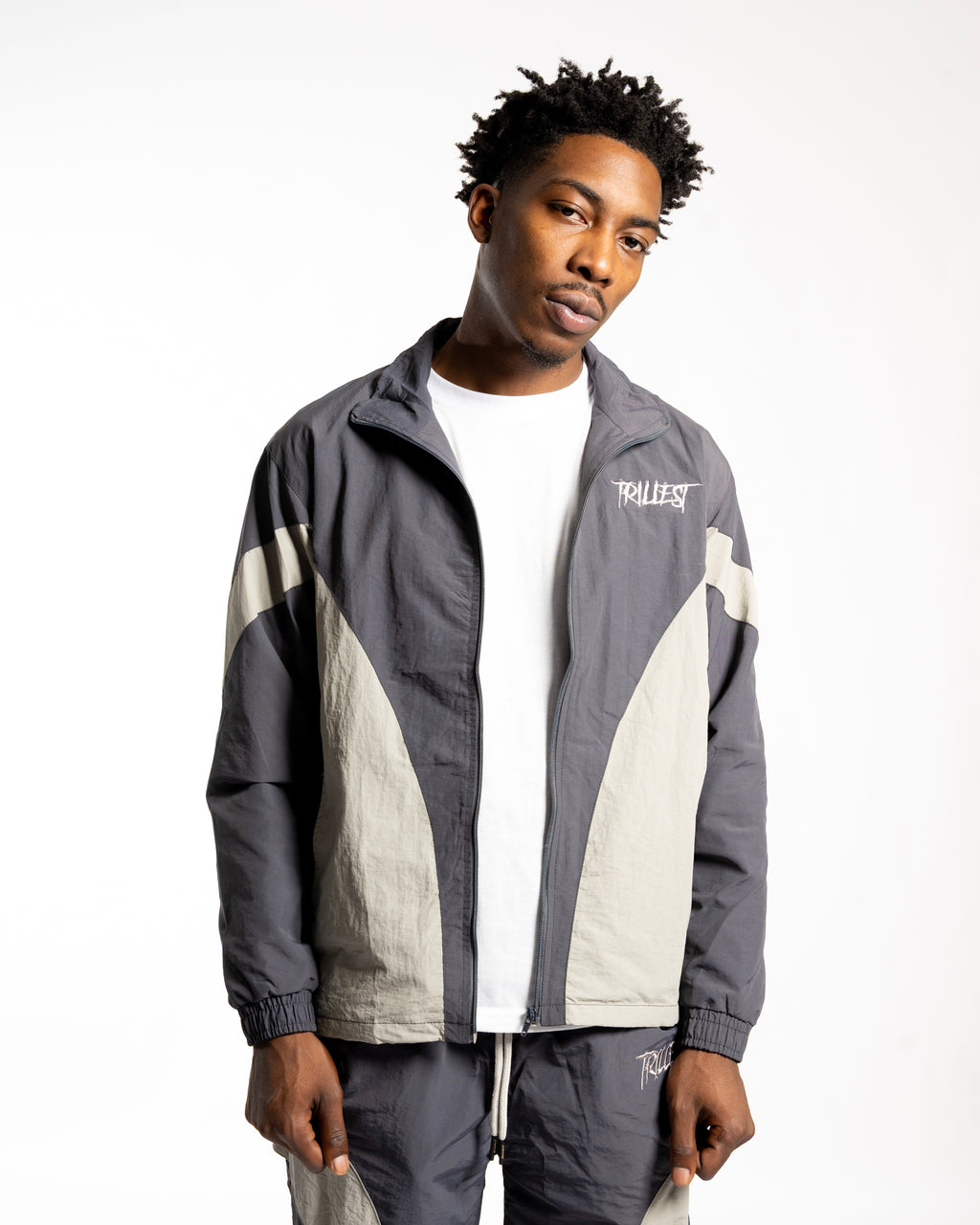 Panelwork Nylon Jacket - Gray