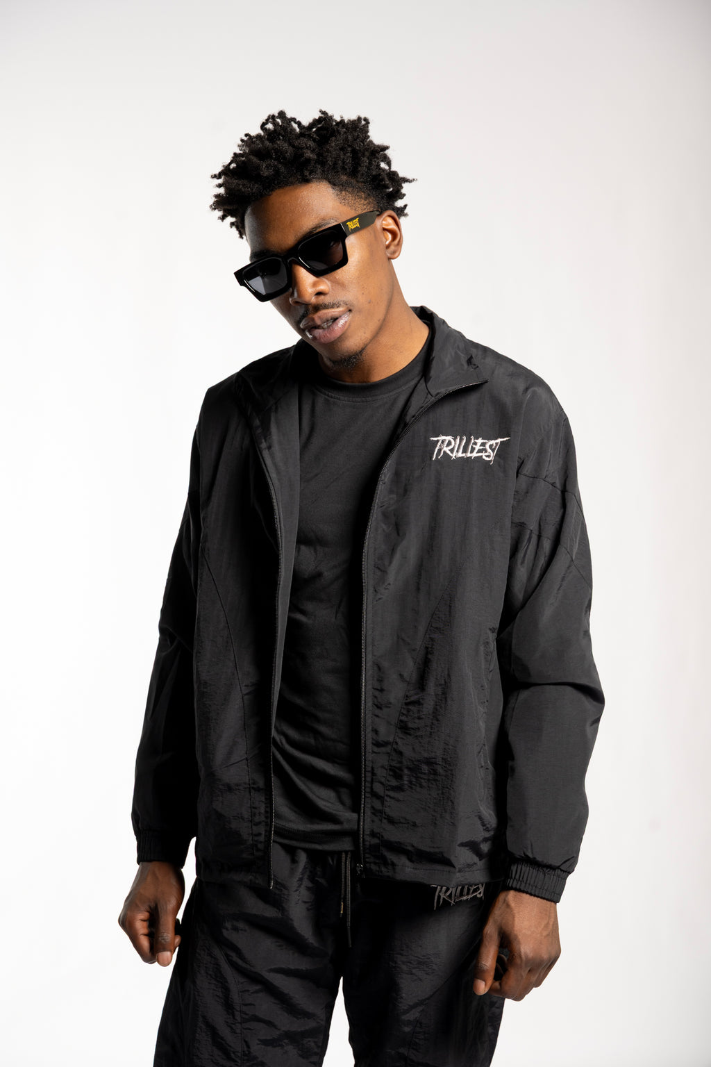 Panelwork Nylon Jacket - Black
