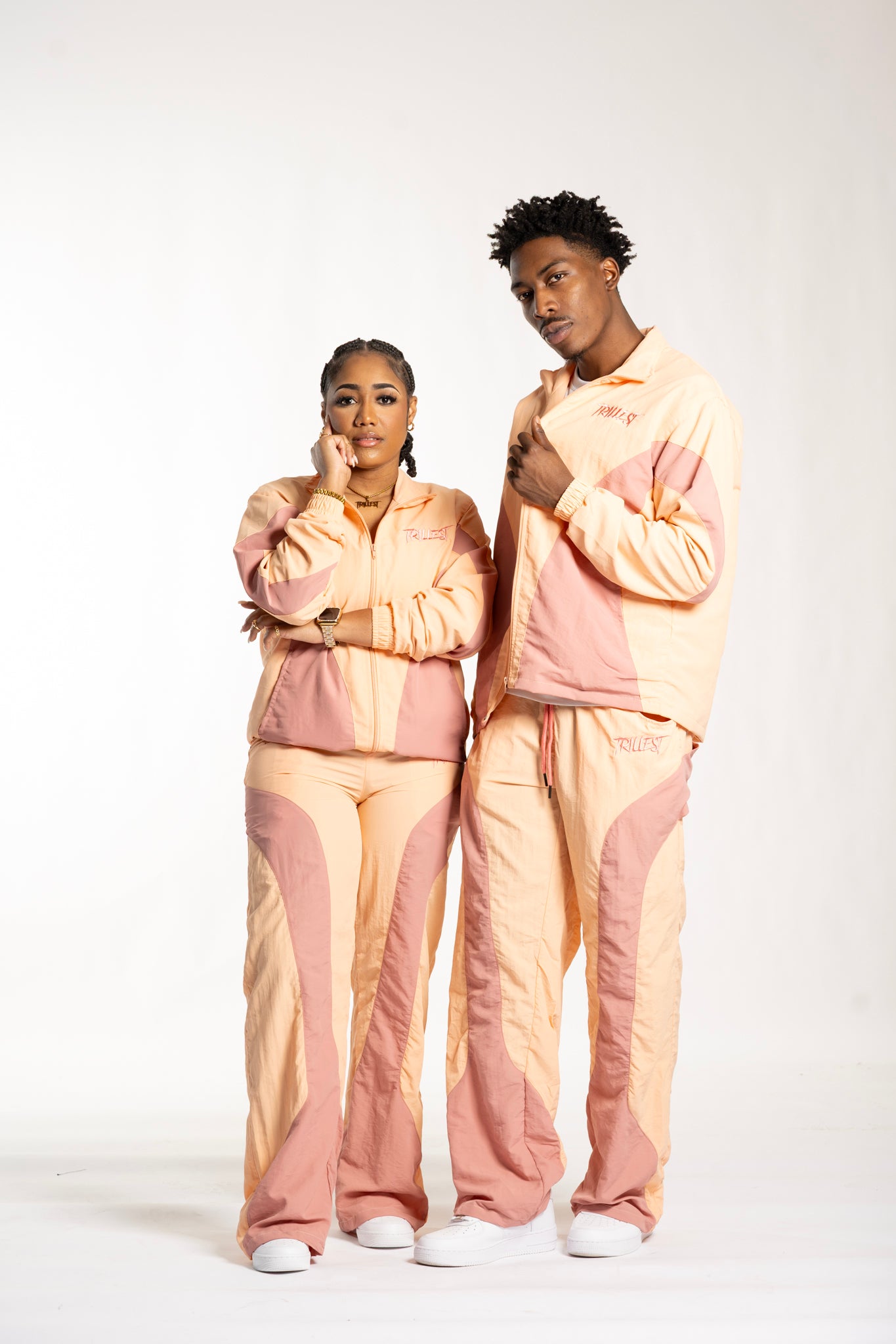 Panelwork Nylon Jacket - Peach