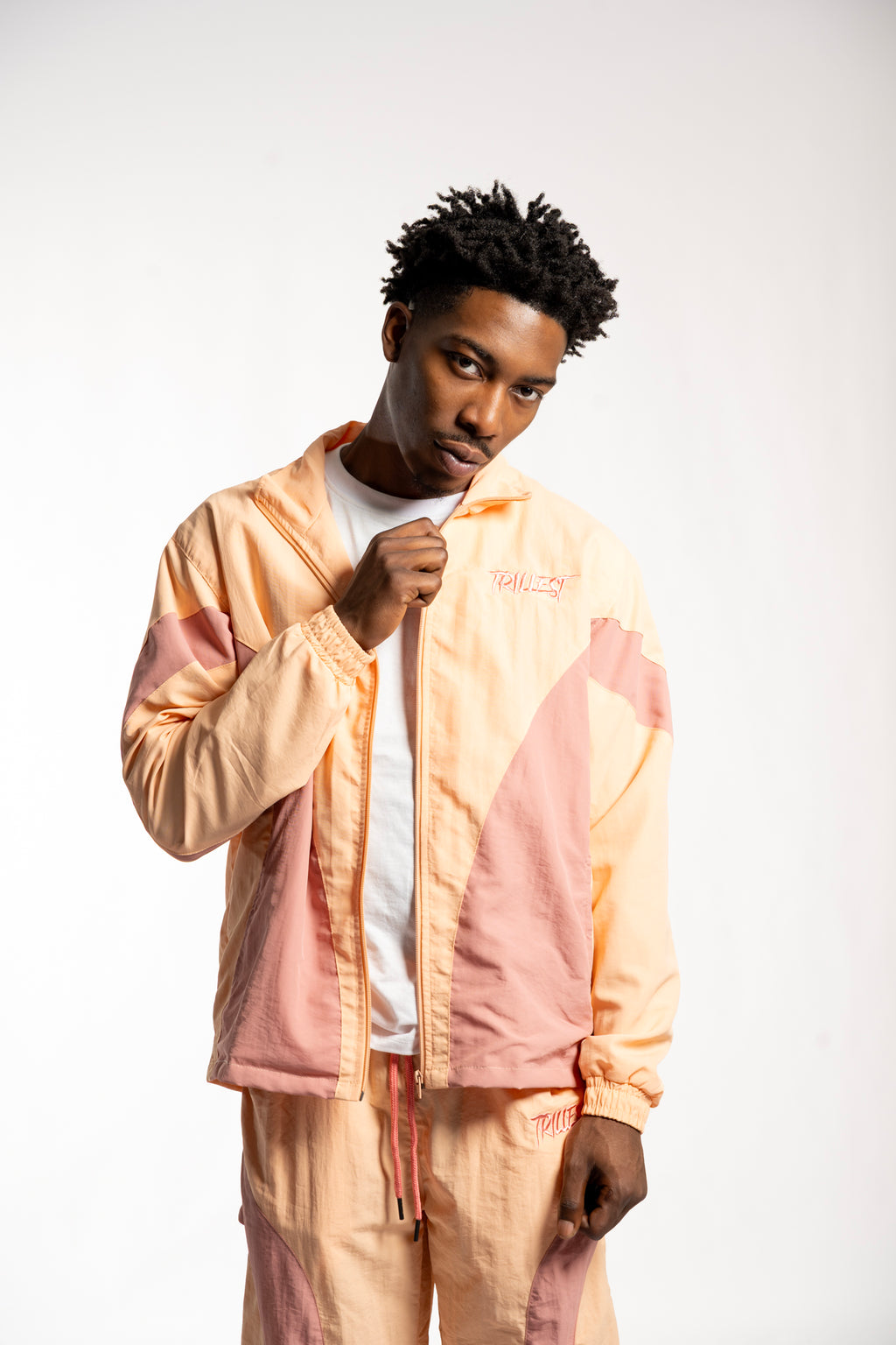 Panelwork Nylon Jacket - Peach