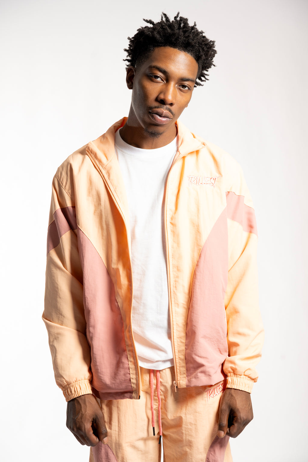 Panelwork Nylon Jacket - Peach