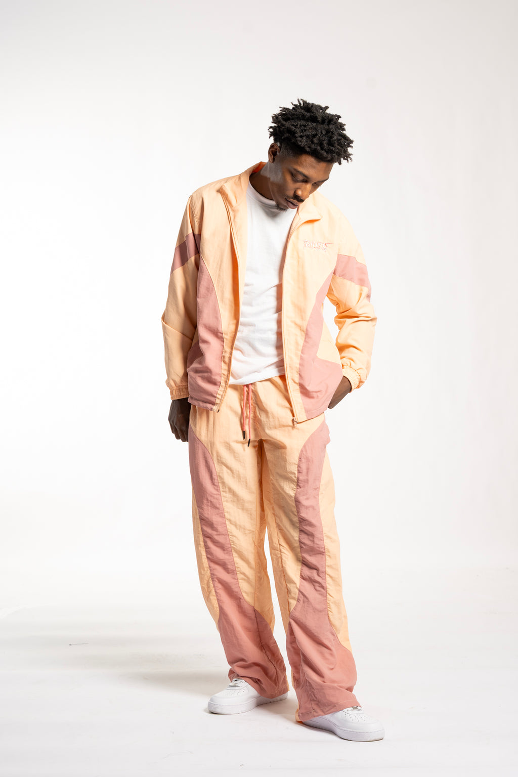 Panelwork Nylon Jacket - Peach