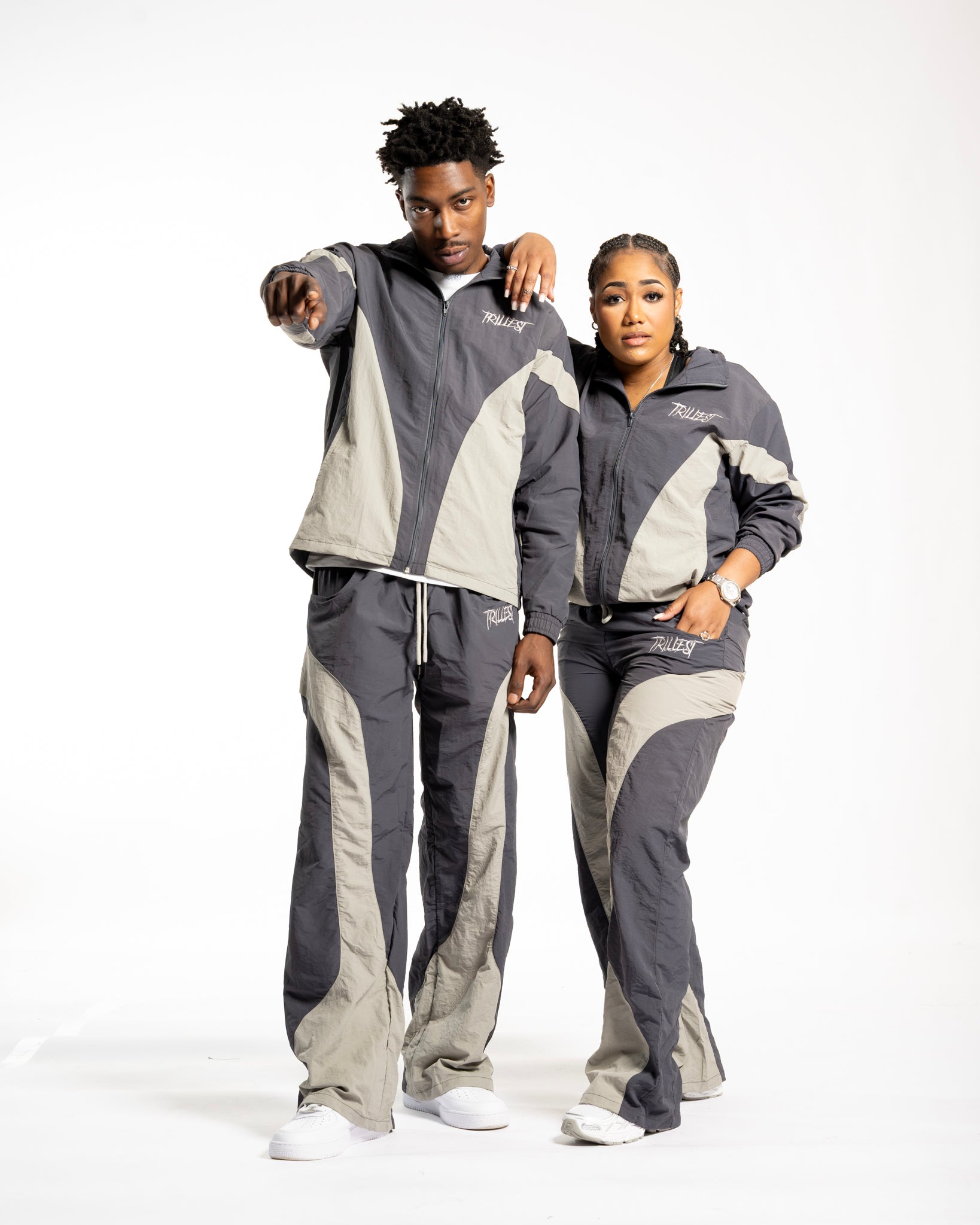 Panelwork Nylon Jacket - Gray