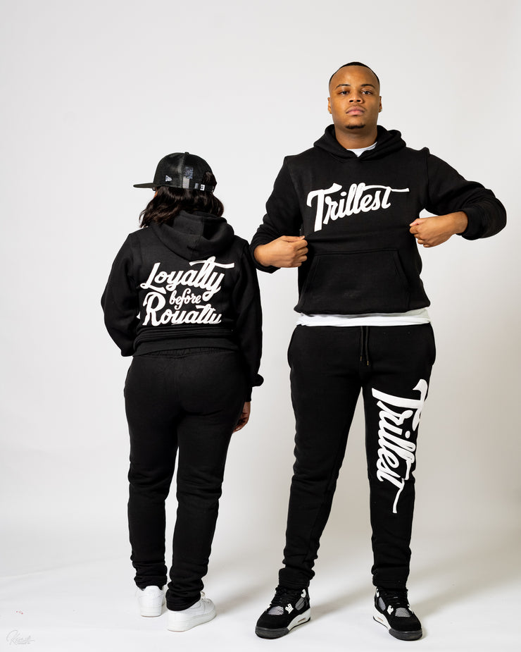 Trillest Puff Print Hoodie - Black/White