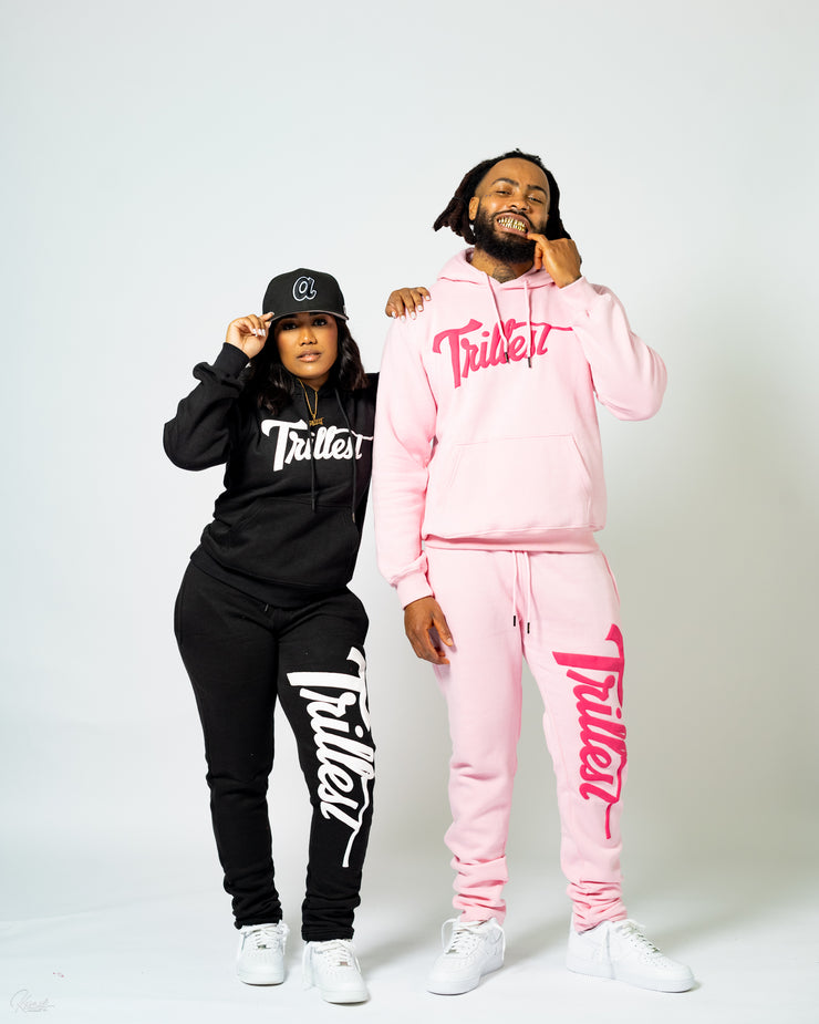 Trillest Puff Print Hoodie - Pink\Pink