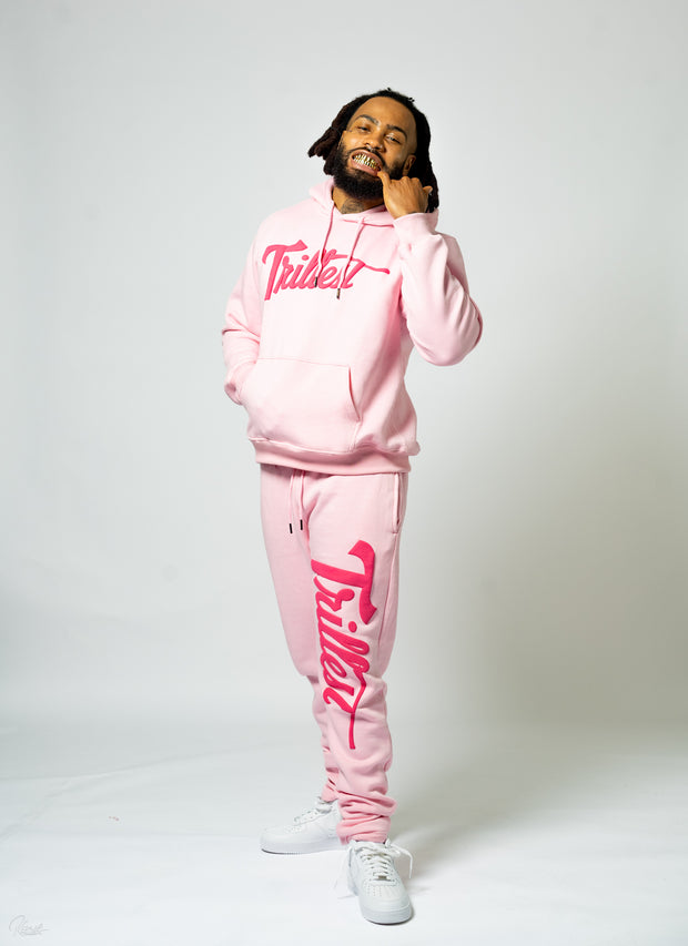 Trillest Puff Print Hoodie - Pink\Pink