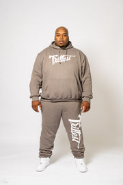 Trillest Straight Leg Joggers - Gray\White