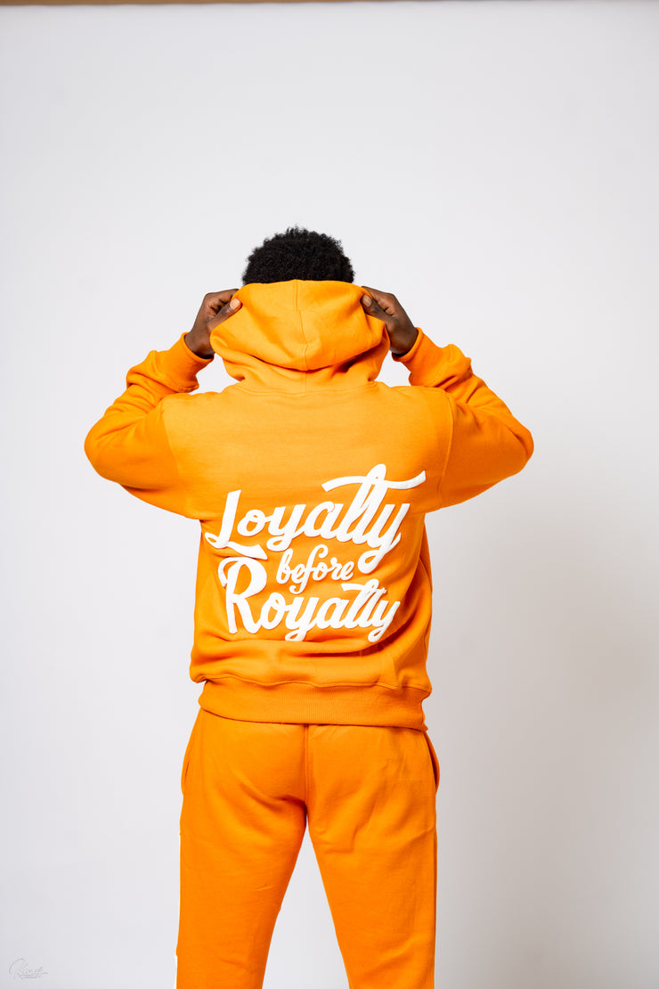 Trillest Puff Print Hoodie - Orange/White