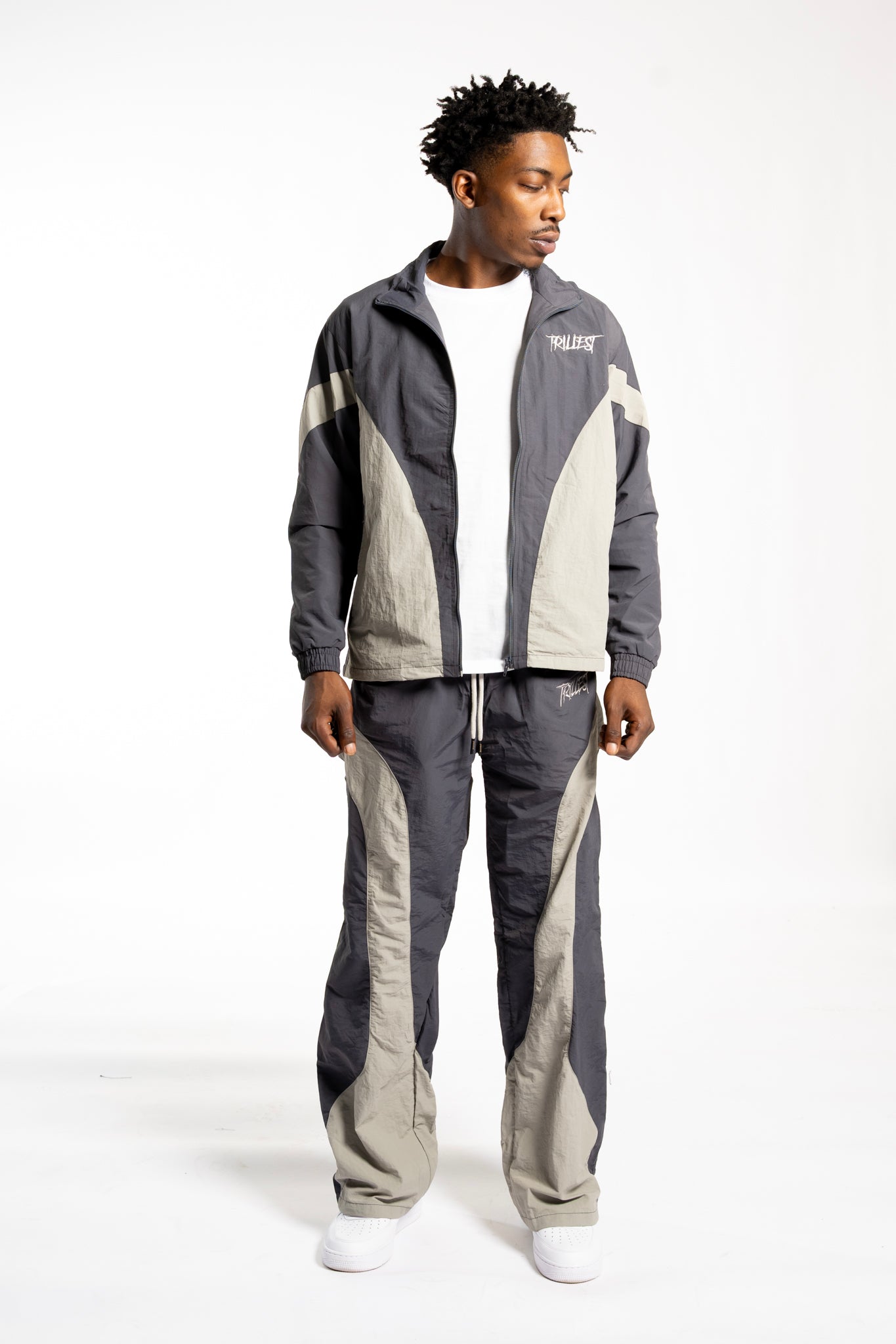 Panelwork Nylon Jacket - Gray