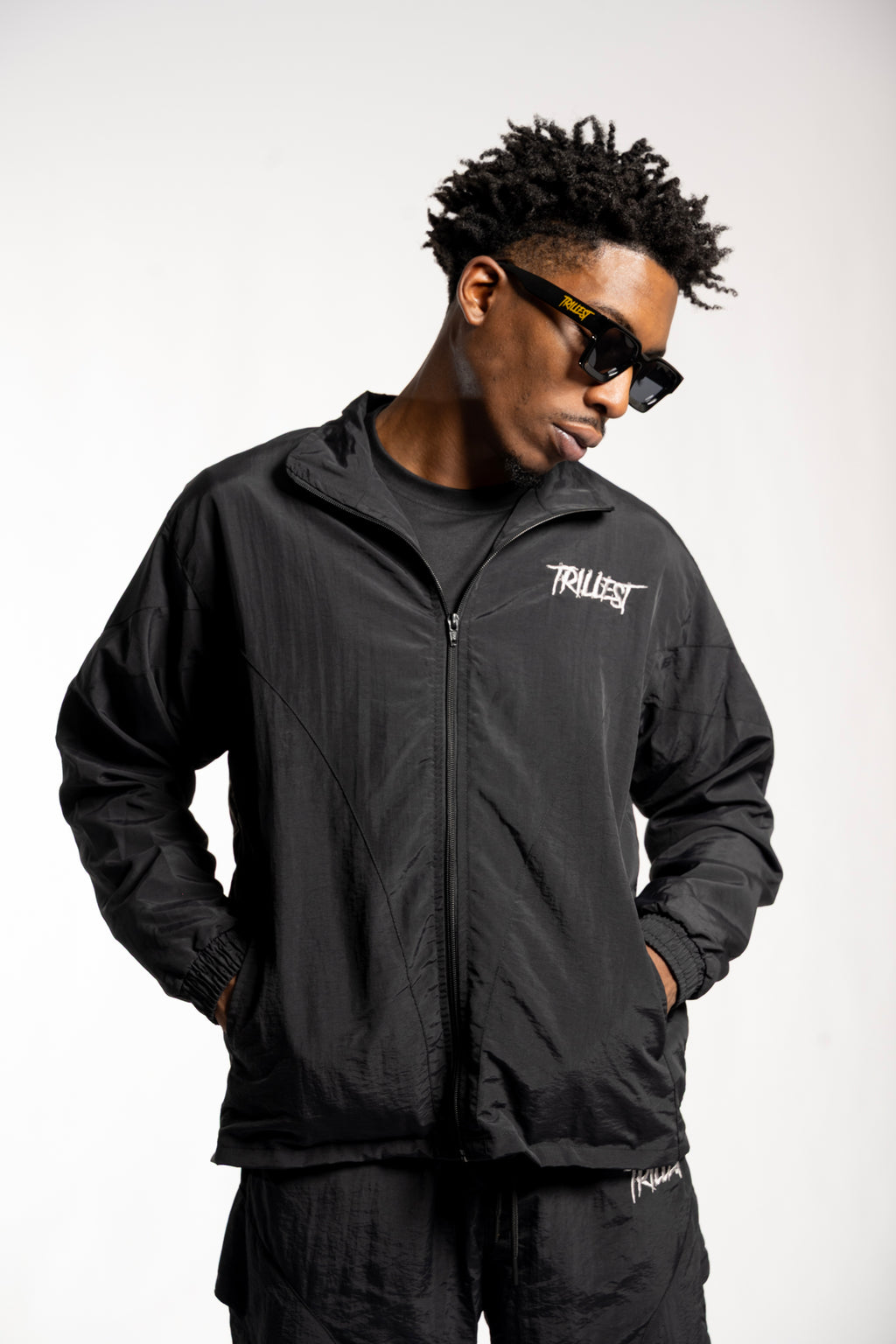 Panelwork Nylon Jacket - Black