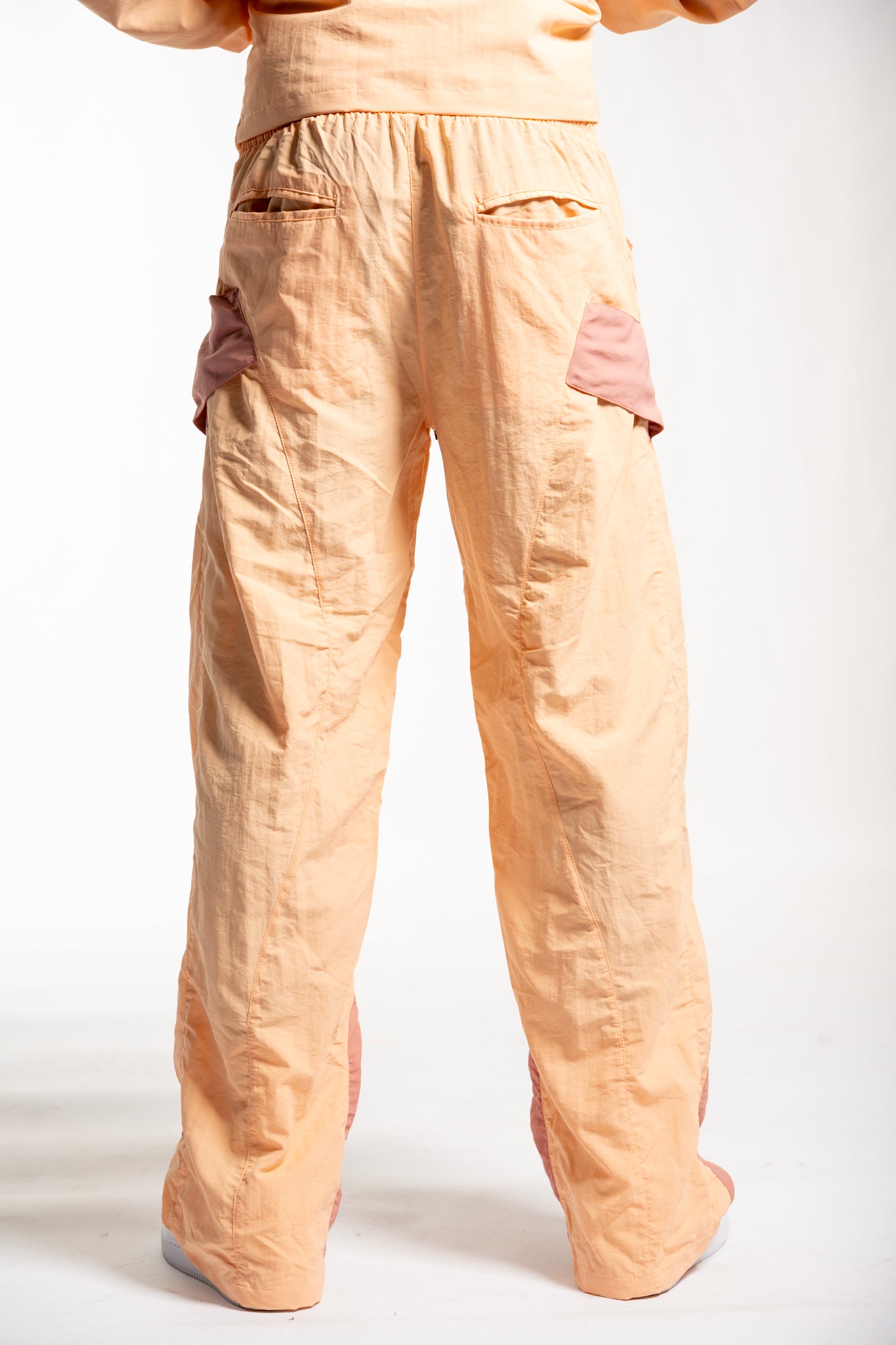 Panelwork Nylon Pants - Peach
