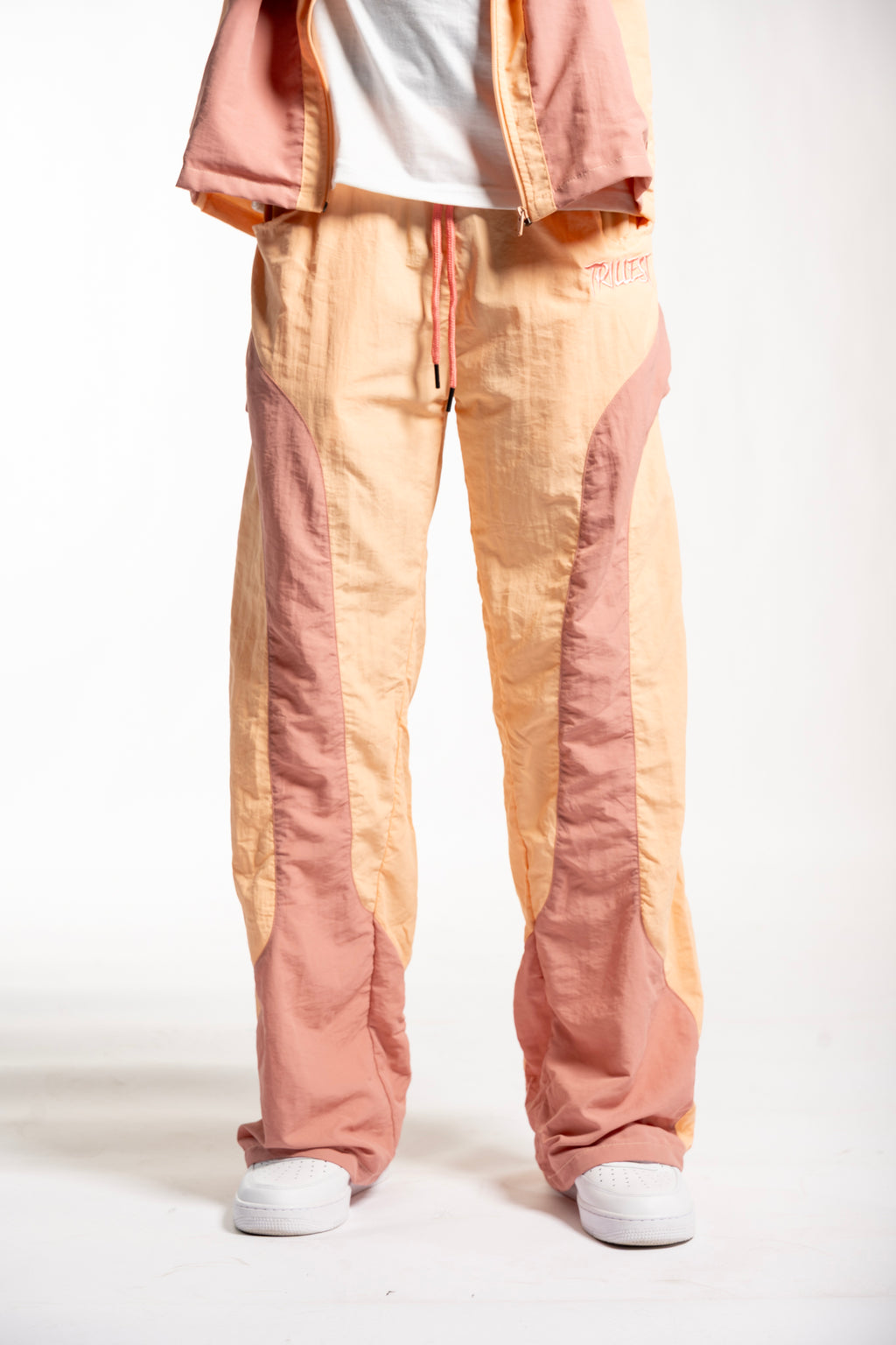 Panelwork Nylon Pants - Peach