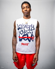 Loyalty Over Love Tee - White/Navy/Red