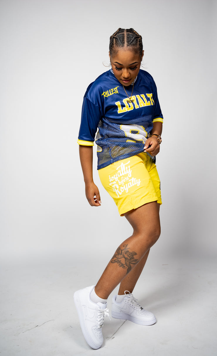 Trillest Nylon Rubber Patch Shorts - Yellow