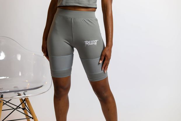 Trillest Biker Shorts - Grey