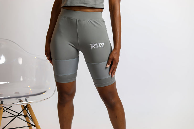 Trillest Biker Shorts - Gray/Grey