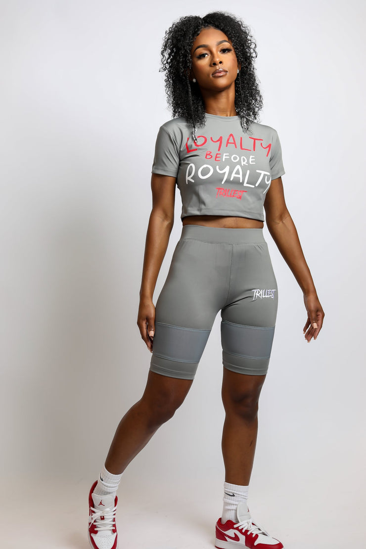 Trillest Biker Shorts - Gray/Grey