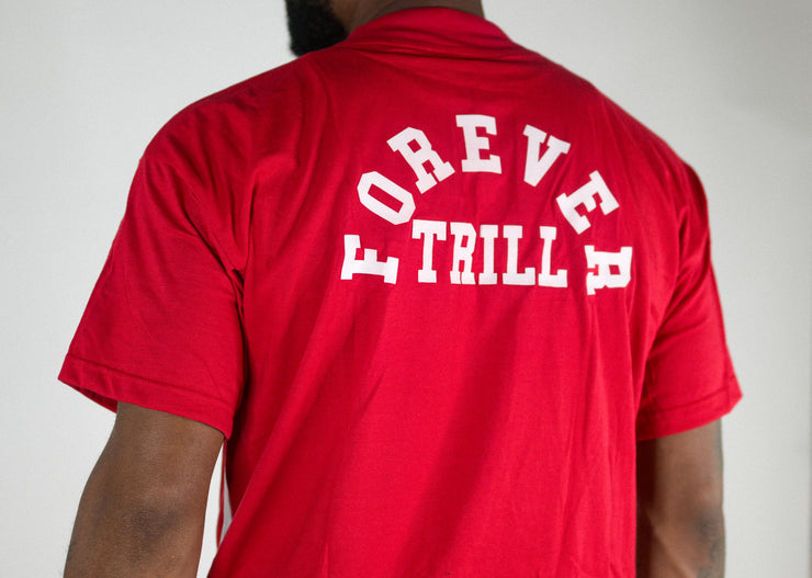 Forever Trill Oversize Shirt - Red/White