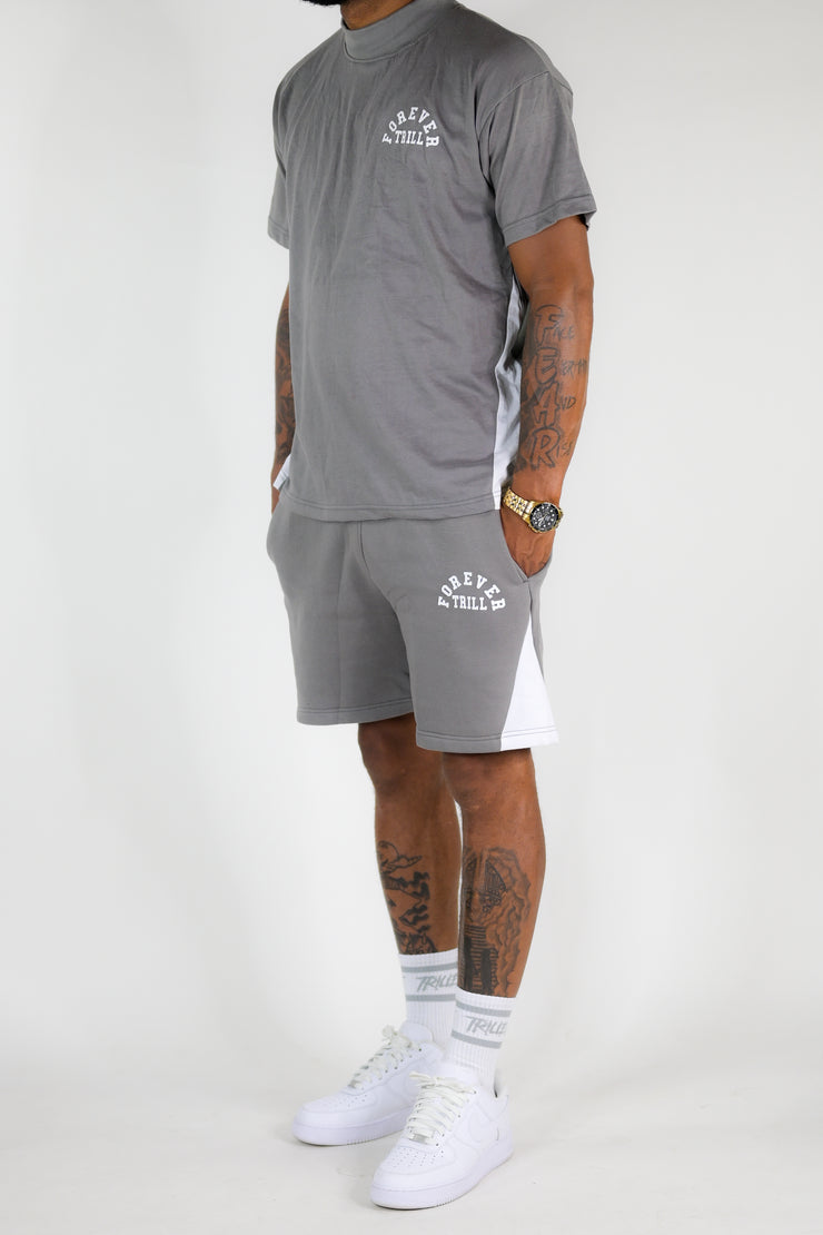 Forever Trill Oversize Shirt - Gray/White