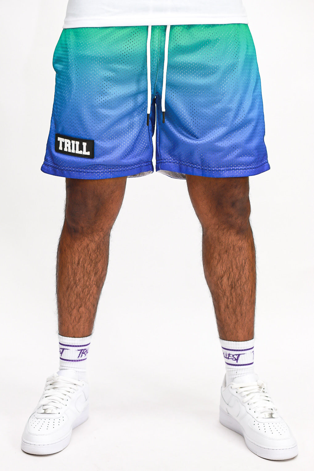 Ombre Mesh Shorts - Green\Royal Blue