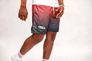 Ombre Mesh Shorts - Red\Black
