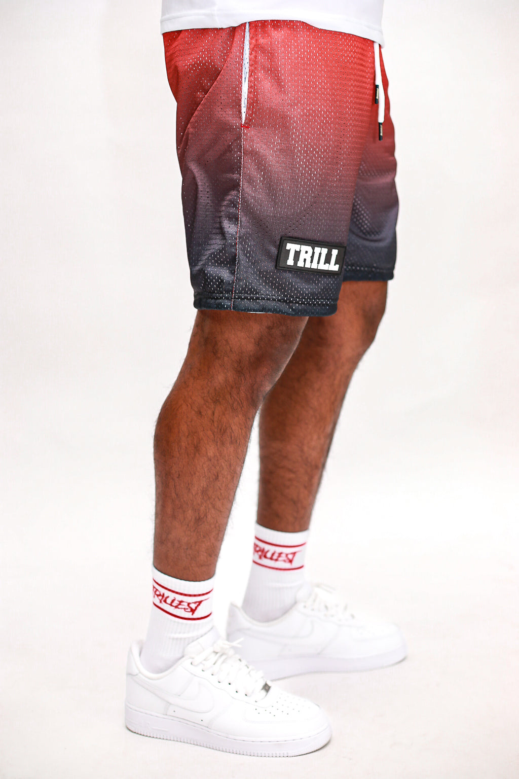 Ombre Mesh Shorts - Red\Black