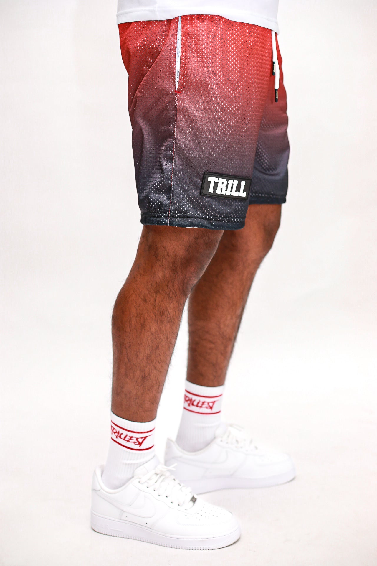 Ombre Mesh Shorts - Red\Black