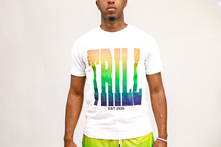 Ombre Trill Logo Tee - Rainbow