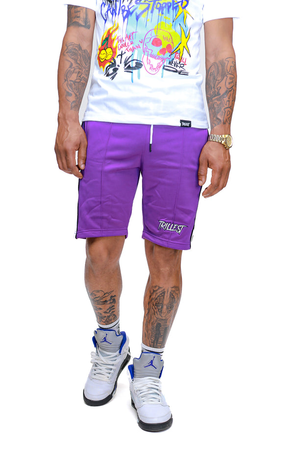Trillest Unisex Track Shorts - Purple
