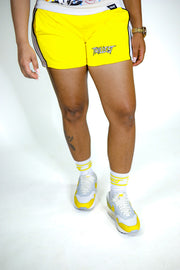 Trillest Women Track Shorts - Yellow
