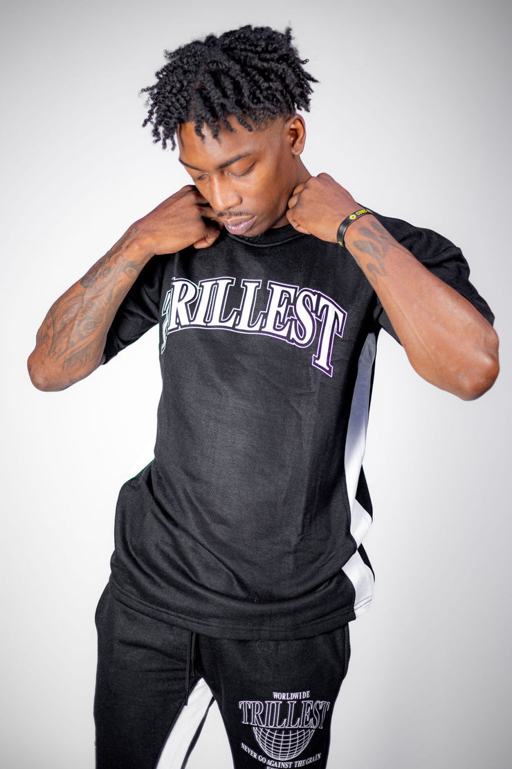 Trillest Worldwide Oversize Tee - Black\White