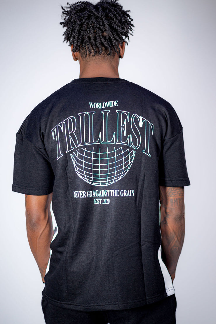 Trillest Worldwide Oversize Tee - Black\White