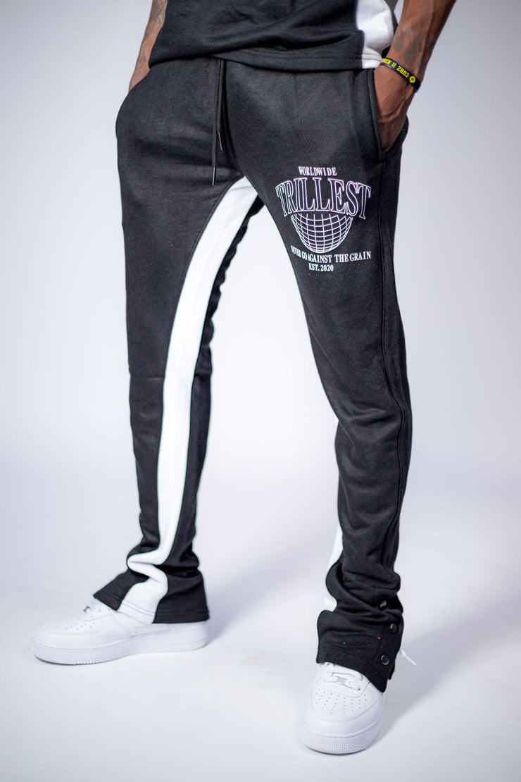 Trillest Flare Pants 3 Button - Black\White