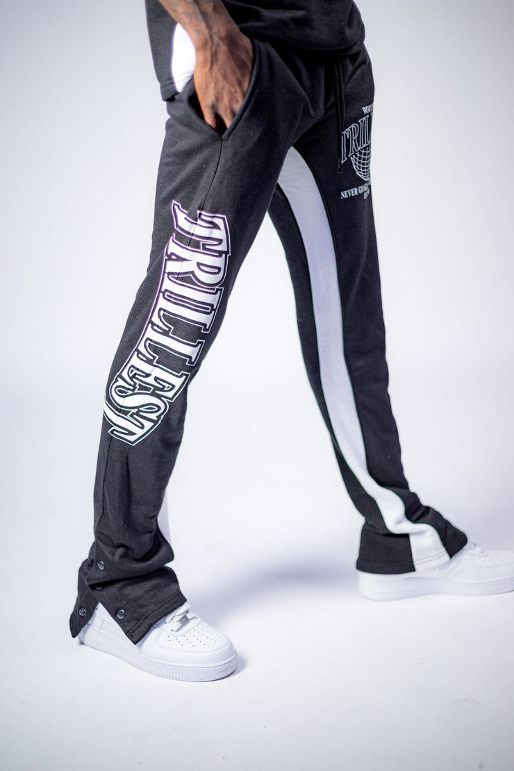 Trillest Flare Pants 3 Button - Black\White