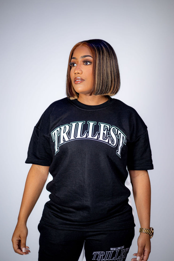 Trillest Worldwide Oversize Tee - Black\White