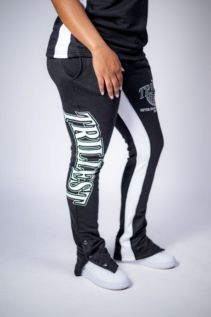 Trillest Flare Pants 3 Button - Black\White