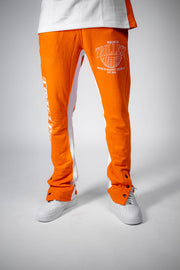 Trillest Flare Pants 3 Button - Orange\White