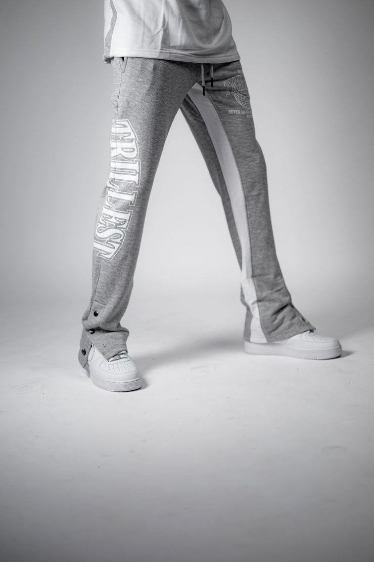 Trillest Flare Pants 3 Button - Gray\White