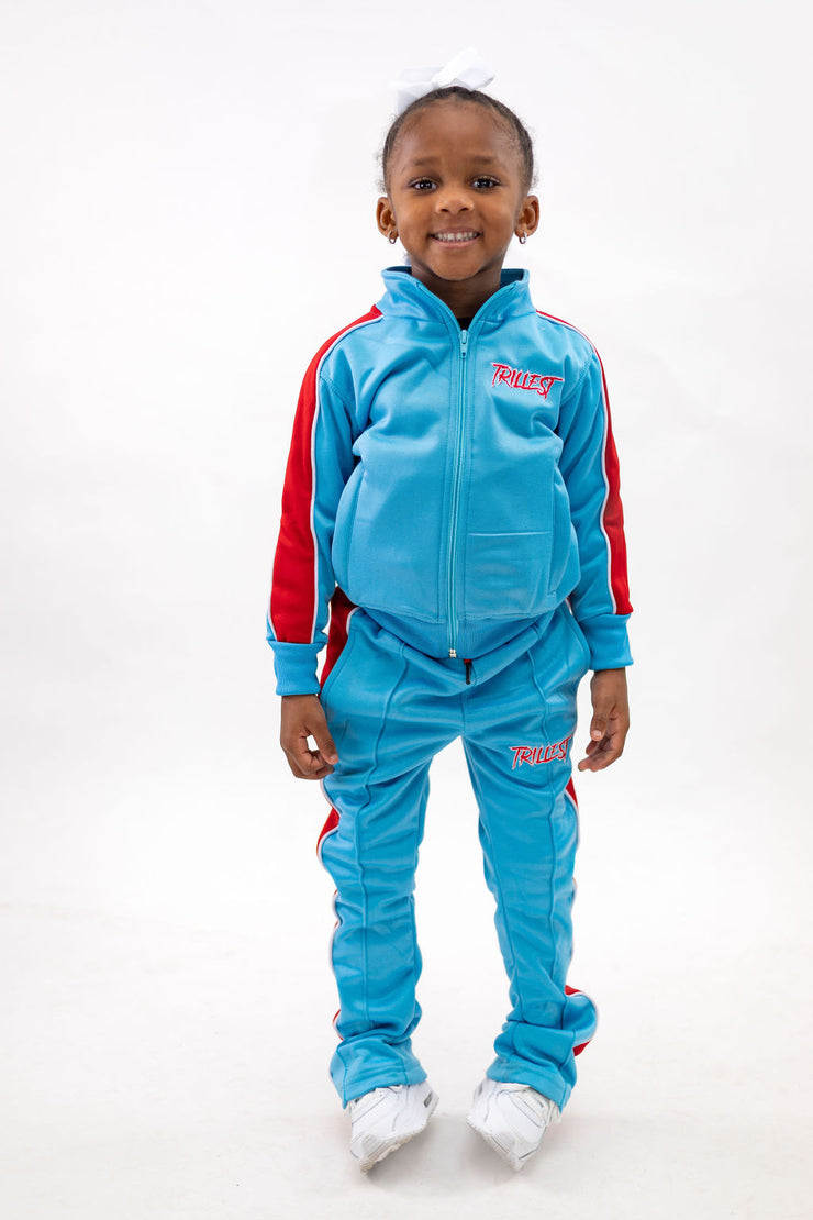 Little Kids Tracksuit - Sky\Red