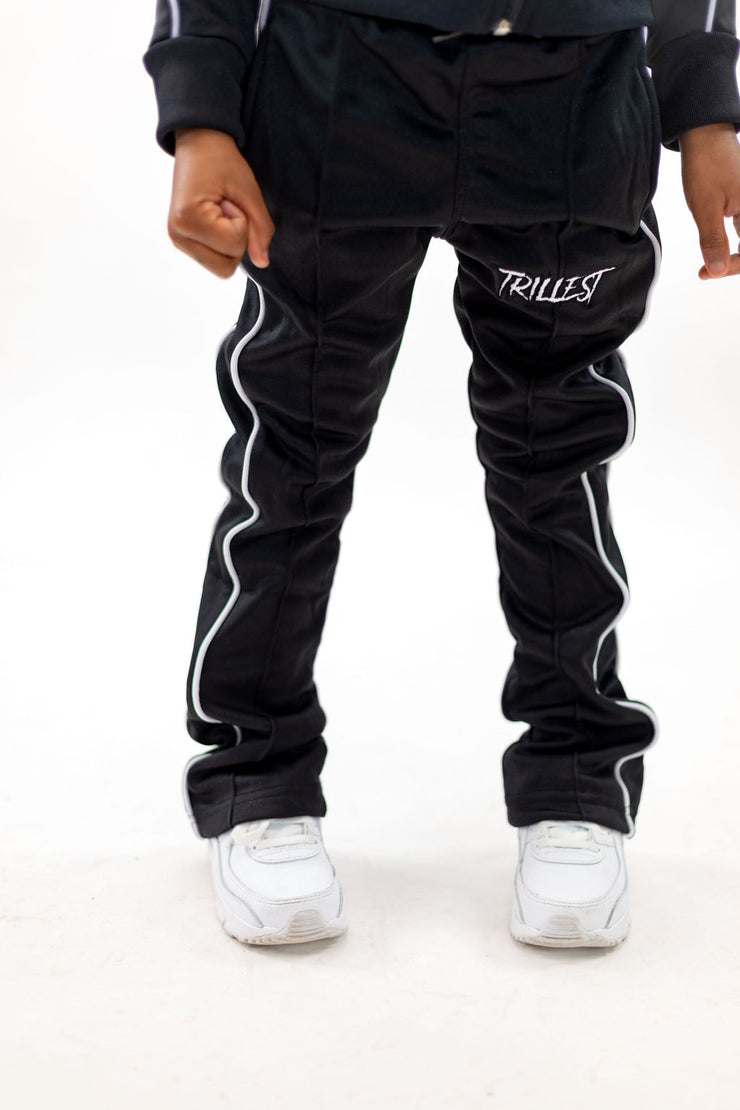 Little Kids Stacked Tracksuit - Black\White